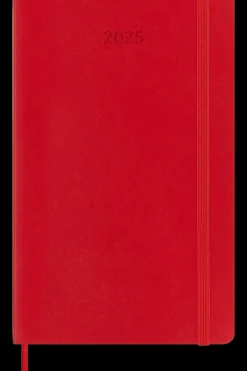 Agendas Moleskine*Ed. Moleskine Agenda 2025 - Diaria - Tapa blanda - Large - Rojo escarlata