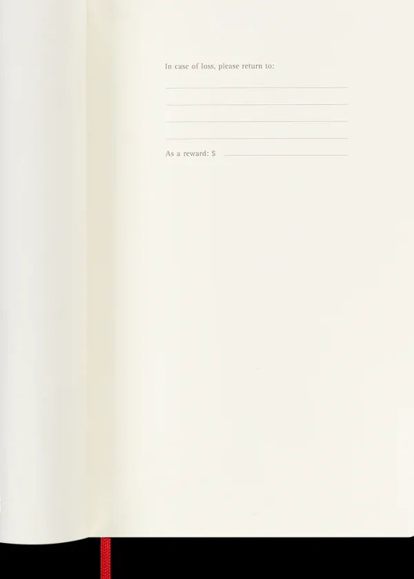 Agendas Moleskine*Ed. Moleskine Agenda 2025 - Diaria - Tapa blanda - Large - Rojo escarlata