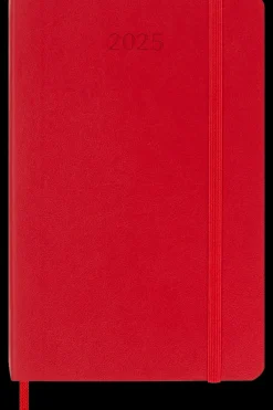 Agendas Moleskine*Ed. Moleskine Agenda 2025 - Diaria - Tapa blanda - Pocket - Rojo escarlata