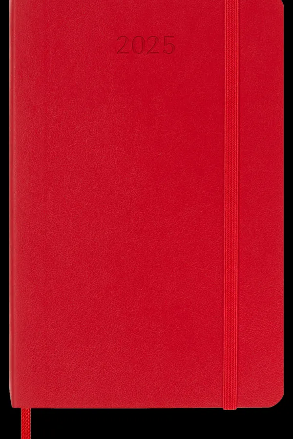 Agendas Moleskine*Ed. Moleskine Agenda 2025 - Diaria - Tapa blanda - Pocket - Rojo escarlata