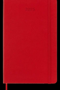 Agendas Moleskine*Ed. Moleskine Agenda 2025 - Diaria - Tapa dura - Large - Rojo escarlata