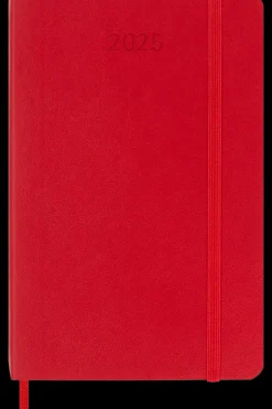 Agendas Moleskine*Ed. Moleskine Agenda 2025 - Semanal - Tapa blanda - Pocket - Rojo escarlata