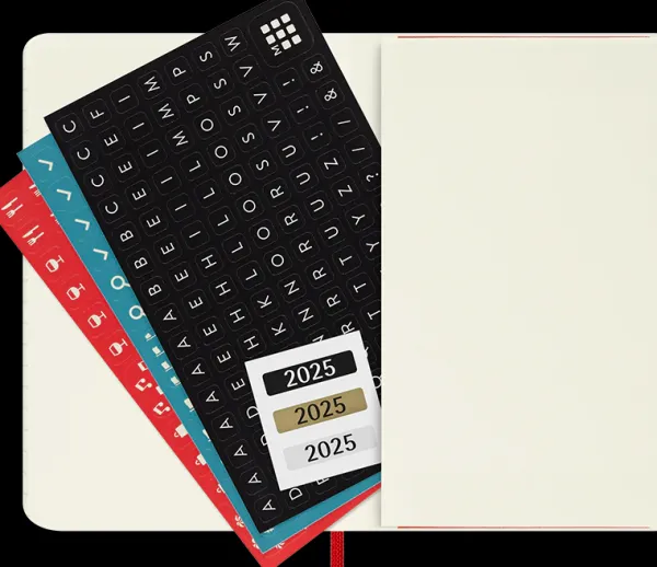 Agendas Moleskine*Ed. Moleskine Agenda 2025 - Semanal - Tapa blanda - Pocket - Rojo escarlata