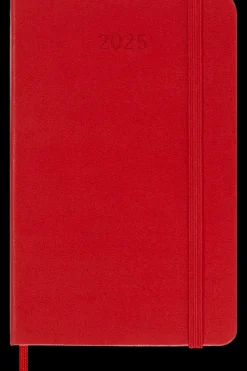 Agendas Moleskine*Ed. Moleskine Agenda 2025 - Semanal - Tapa dura - Pocket - Rojo escarlata