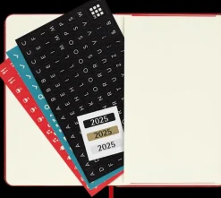 Agendas Moleskine*Ed. Moleskine Agenda 2025 - Semanal - Tapa dura - Pocket - Rojo escarlata