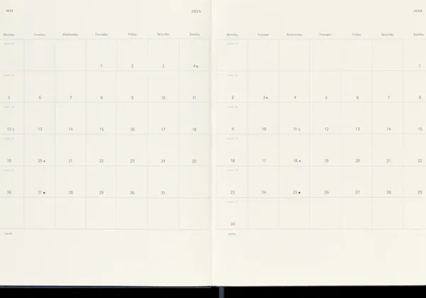 Agendas Moleskine*Ed. Moleskine Agenda 2025 - Semanal - Tapa dura - XL - Azul zafiro