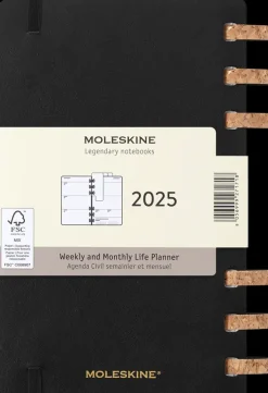 Agendas Moleskine*Ed. Moleskine Agenda 2025 en Espiral - Semanal / Mensual - Tapa blanda - Large - Neg