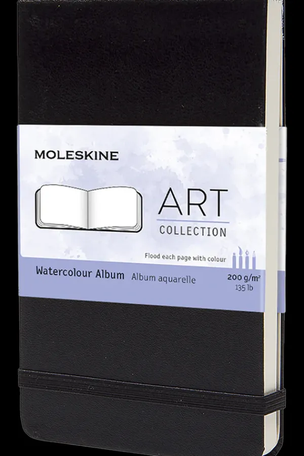 Cuaderno Arte*Ed. Moleskine Album para acuarelas - Tapa Dura - Pocket - Negro