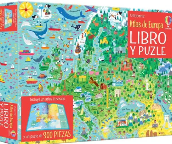 Actividades Y Puzzles*Usborne Atlas de Europa. Libro y puzle (300 piezas)