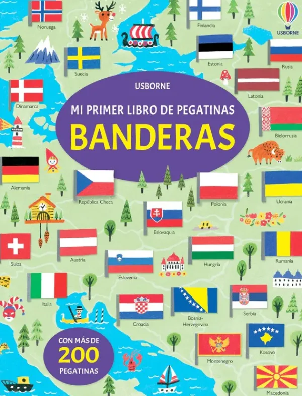 Actividades Y Puzzles*Usborne Banderas. Mi primer libro de pegatinas