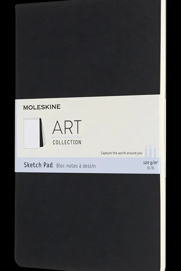 Cuaderno Arte*Ed. Moleskine Bloc para dibujo - Tapa blanda - Large - Negro