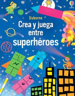 Actividades Y Puzzles*Usborne Crea y juega entre superhéroes