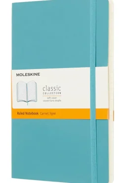 Cuadernos Clásicos*Ed. Moleskine Cuaderno Clásico - Tapa Blanda - Large - Azul arrecife - De rayas