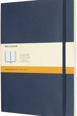 Cuadernos Clásicos*Ed. Moleskine Cuaderno Clásico - Tapa Blanda - XL - Azul zafiro - De rayas