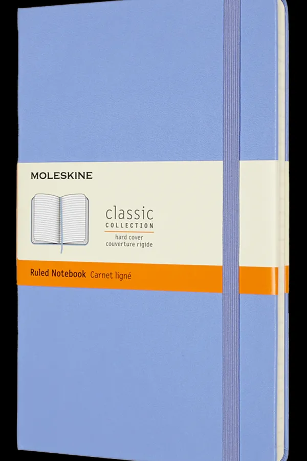 Cuadernos Clásicos*Ed. Moleskine Cuaderno Clásico - Tapa dura - Large - Azul hortensia - De rayas