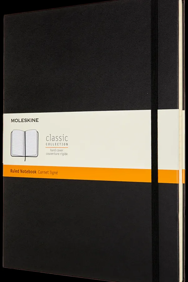 Cuadernos Clásicos*Ed. Moleskine Cuaderno Clásico - Tapa dura - XXL - Negro - De rayas