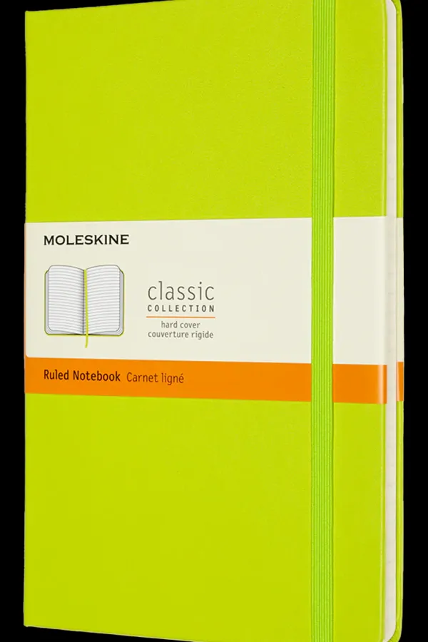 Cuadernos Clásicos*Ed. Moleskine Cuaderno Clásico - Tapa dura - Large - Verde limón - De rayas