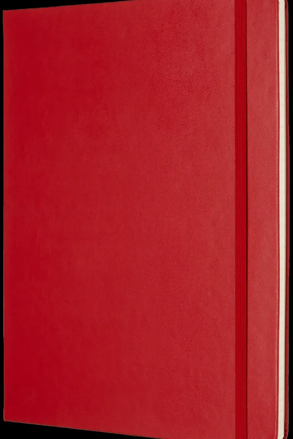 Cuadernos Clásicos*Ed. Moleskine Cuaderno Clásico - Tapa dura - XL - Rojo escarlata - De rayas