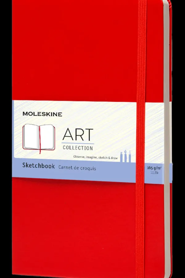 Cuaderno Arte*Ed. Moleskine Cuaderno para dibujo - Tapa dura - Large - Rojo escarlata