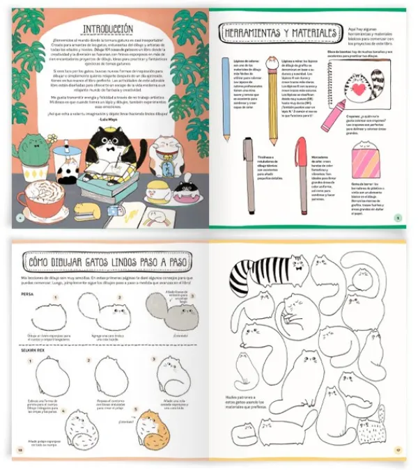 Guías De Dibujo*Contrapunto Dibuja 101 cosas de gatos