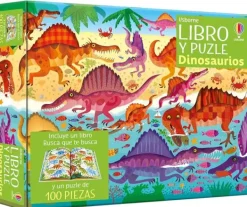 Actividades Y Puzzles*Usborne Dinosaurios. Libro y puzle (100 piezas)
