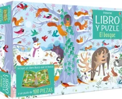 Actividades Y Puzzles*Usborne El bosque. Libro y puzle (100 piezas)