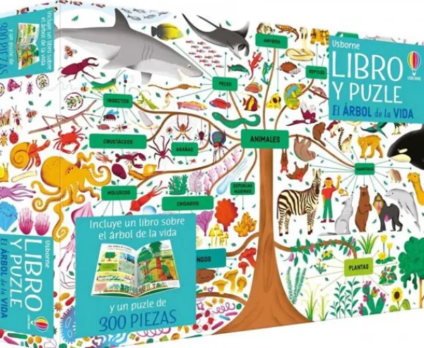 Actividades Y Puzzles*Usborne El árbol de la vida. Libro y puzle (300 piezas)