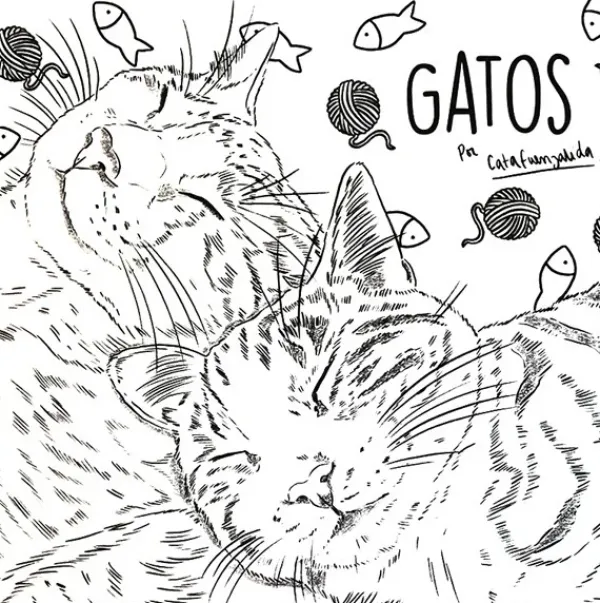 Libros Para Colorear*Galería Donne Gatos