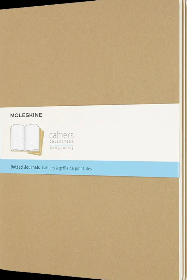 Cuadernos Cahier*Ed. Moleskine Libretas Cahier. Set de 3 - XXL - Marron kraft - De puntos