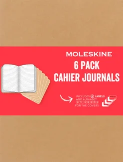Cuadernos Cahier*Ed. Moleskine Libretas Cahier. Set de 6 - XL - Marrón kraft - De rayas