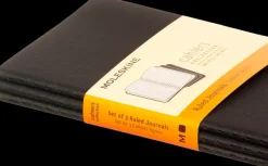 Cuadernos Cahier*Ed. Moleskine Libretas Cahier. Set de 3 - Pocket - Negro - De rayas