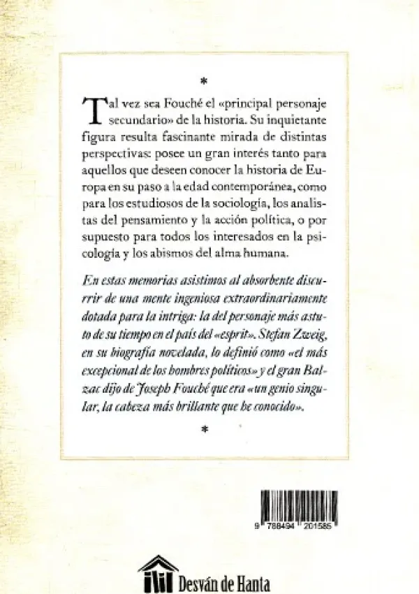 Biografías*Biblok Memorias de Fouché