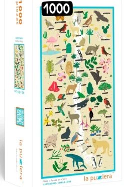 Puzzles*La Puzzlera Puzzle mapa de Chile. Flora y fauna
