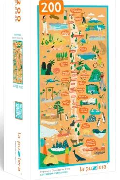 Puzzles*La Puzzlera Puzzle mapa de Chile. Regiones y ciudades