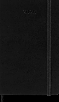Agendas Moleskine*Ed. Moleskine Agenda 2025 - Horizontal semanal - Tapa dura - Pocket - Negro