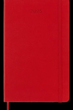 Agendas Moleskine*Ed. Moleskine Agenda 2025 - Semanal - Tapa dura - Large - Rojo escarlata