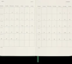 Agendas Moleskine*Ed. Moleskine Agenda 2025 - Semanal - Tapa dura - Pocket - Verde mirto
