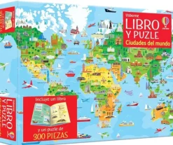 Actividades Y Puzzles*Usborne Ciudades del mundo. Libro y puzle (300 piezas)