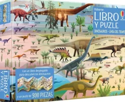 Actividades Y Puzzles*Usborne Dinosaurios. Línea del tiempo. Libro y puzle (300 piezas)