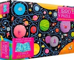 Actividades Y Puzzles*Usborne Laberintos en el espacio. Libro y puzle (200 piezas)
