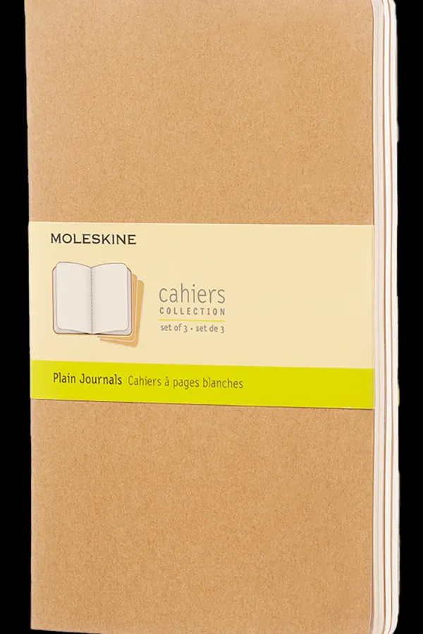 Cuadernos Cahier*Ed. Moleskine Libretas Cahier. Set de 3 - Large - Marrón kraft - Lisa